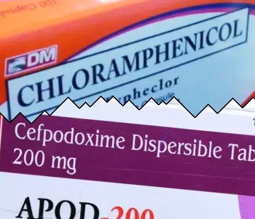 Chloramphénicol contre Cefpodoxime
