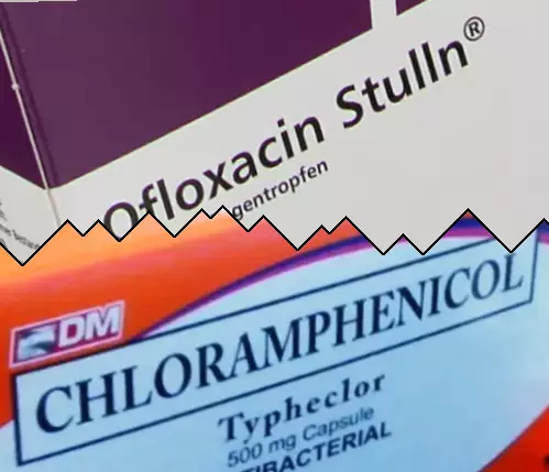 Ofloxacine contre Chloramphénicol